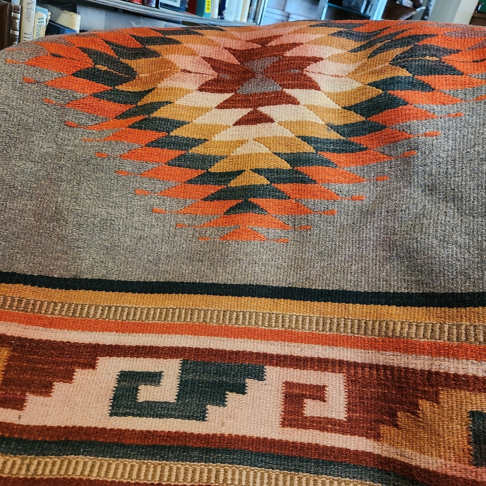 Mexican made Navajo style weaving, 26"x56" gray,was a gift, hand made